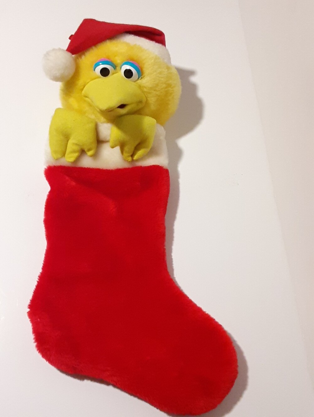 Vintage Big Bird / Sesame Street Plush Christmas Stocking 1998 Jim Henson